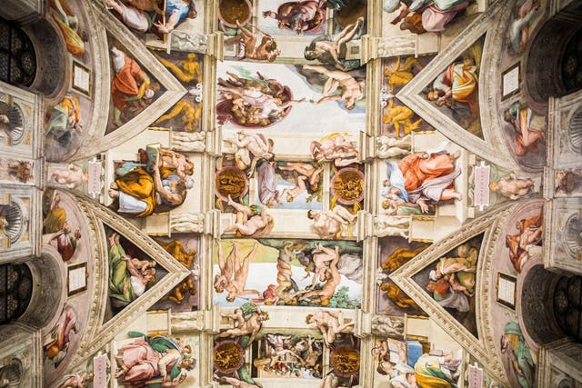 The album was recorded in the Sistine Chapel at night, after the crowds had gone