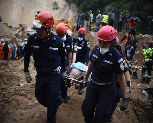 Rescuer workers were 'still hopeful' that survivors could be found in the rubble in the immediate aftermath of the landslide