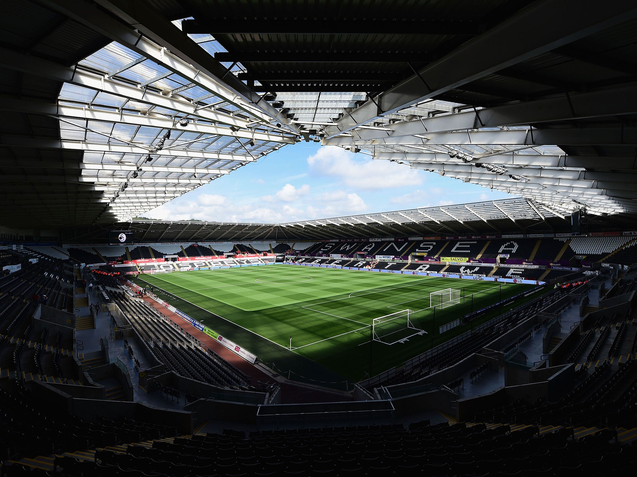 A view of the Liberty Stadium, home of Swansea City
