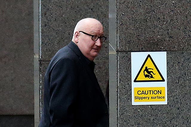Harry Clarke, who was driving a bin lorry when it crashed killing six people, arrives at Glasgow Sheriff Court
