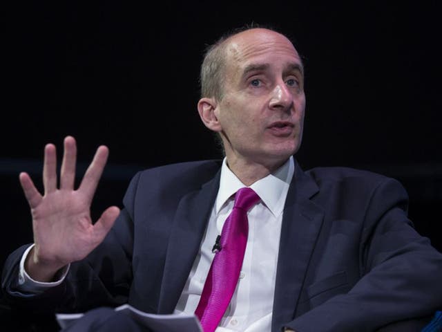 Lord Adonis delivers a speech at the 'Policy Network Conference' held in the Science Museum