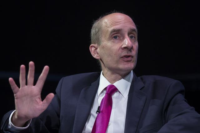 Lord Adonis delivers a speech at the 'Policy Network Conference' held in the Science Museum