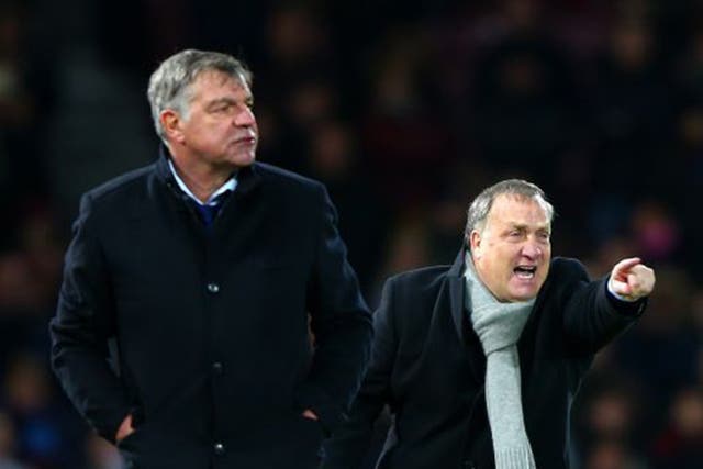 Allardyce is the favourite to take over from Dick Advocaat (right), who has stepped down as Sunderland manager