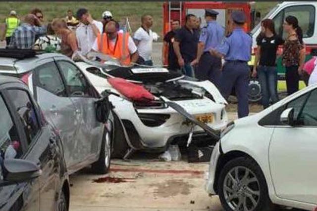 The car was travelling at high speed along an unused airport taxiway in the Hal Farrug district when the accident occurred, witnesses said.