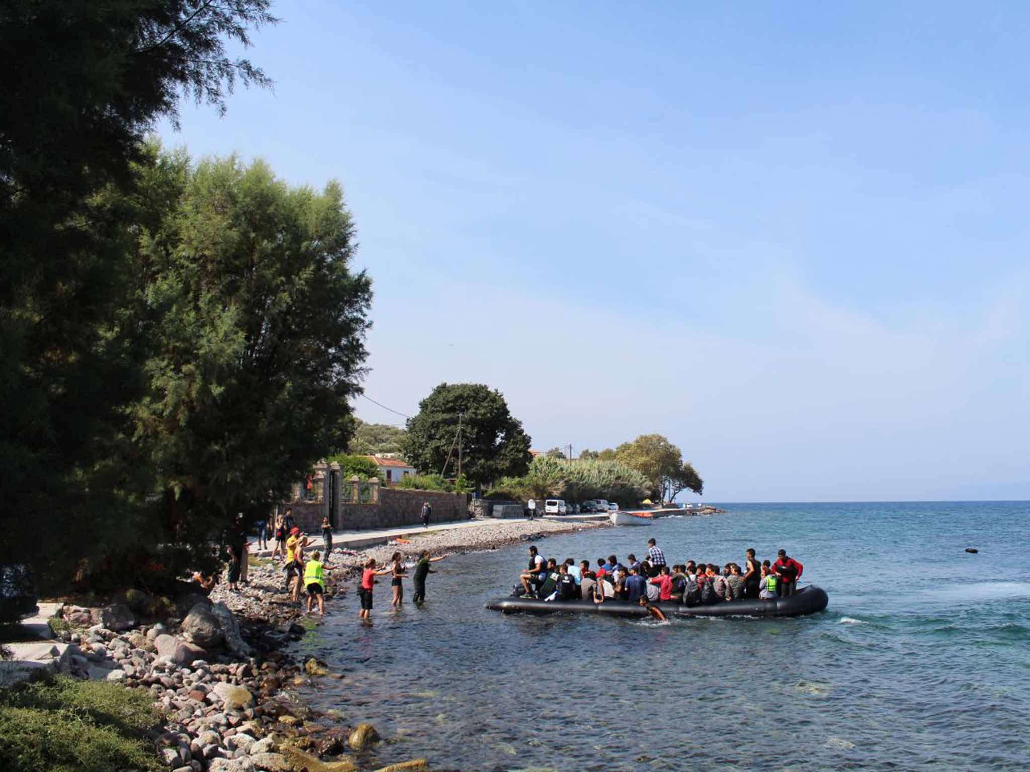 Landing place: Most refugees on Lesbos arrive at Skala Sikaminias