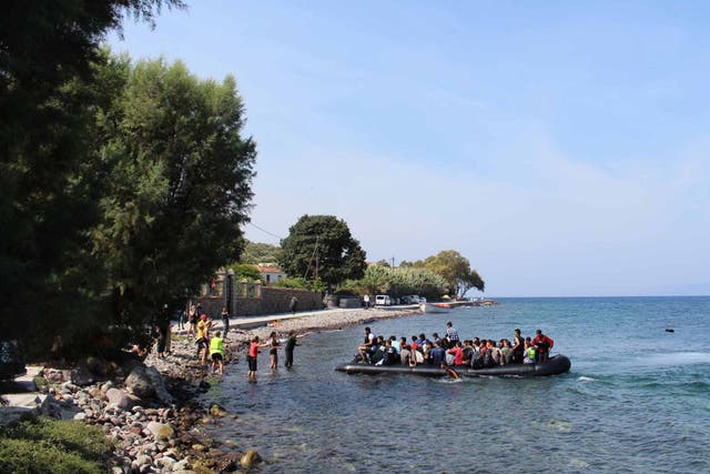 Landing place: Most refugees on Lesbos arrive at Skala Sikaminias