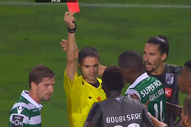 Rookie referee shows red card in 2 minutes