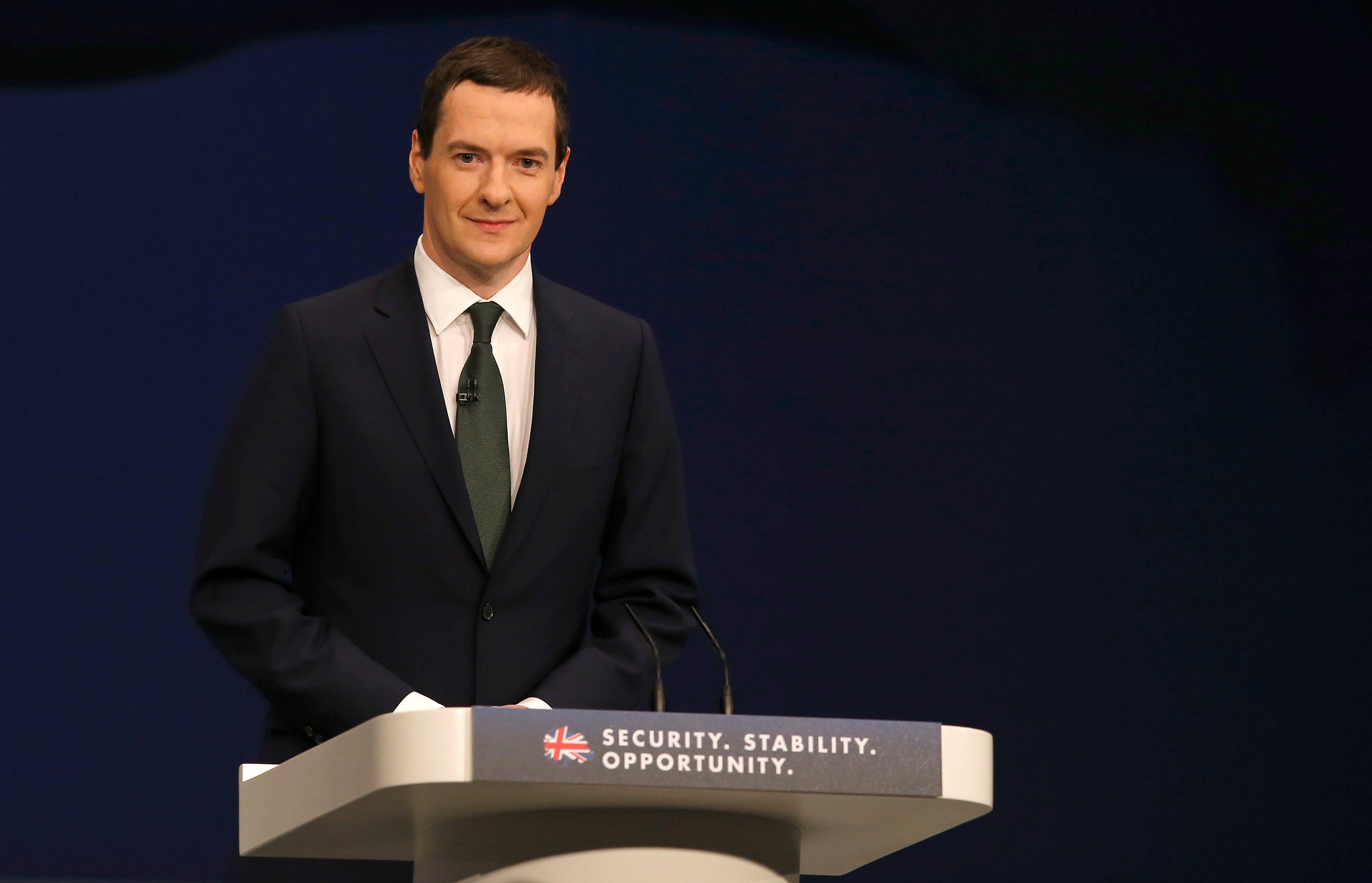 George Osborne makes his keynote speech to the Conservative party conference