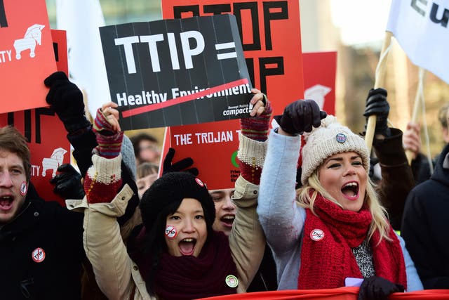 TTIP protestors