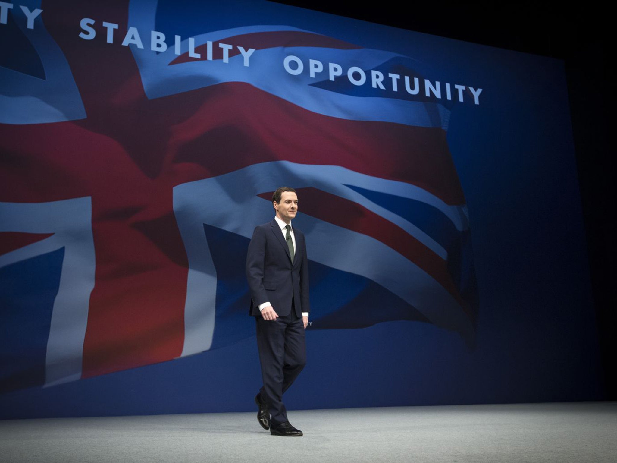 George Osborne prepares to address the Conservative Party Conference in Manchester on Monday