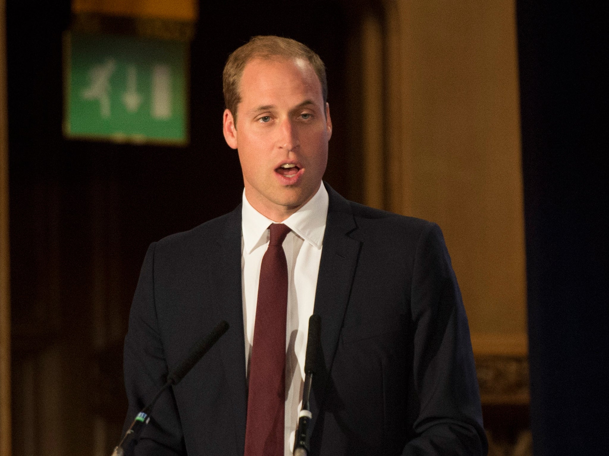 The Duke of Cambridge is urging governments and business leaders to take action to prevent the extinction of “iconic” animals such as elephants and rhinos