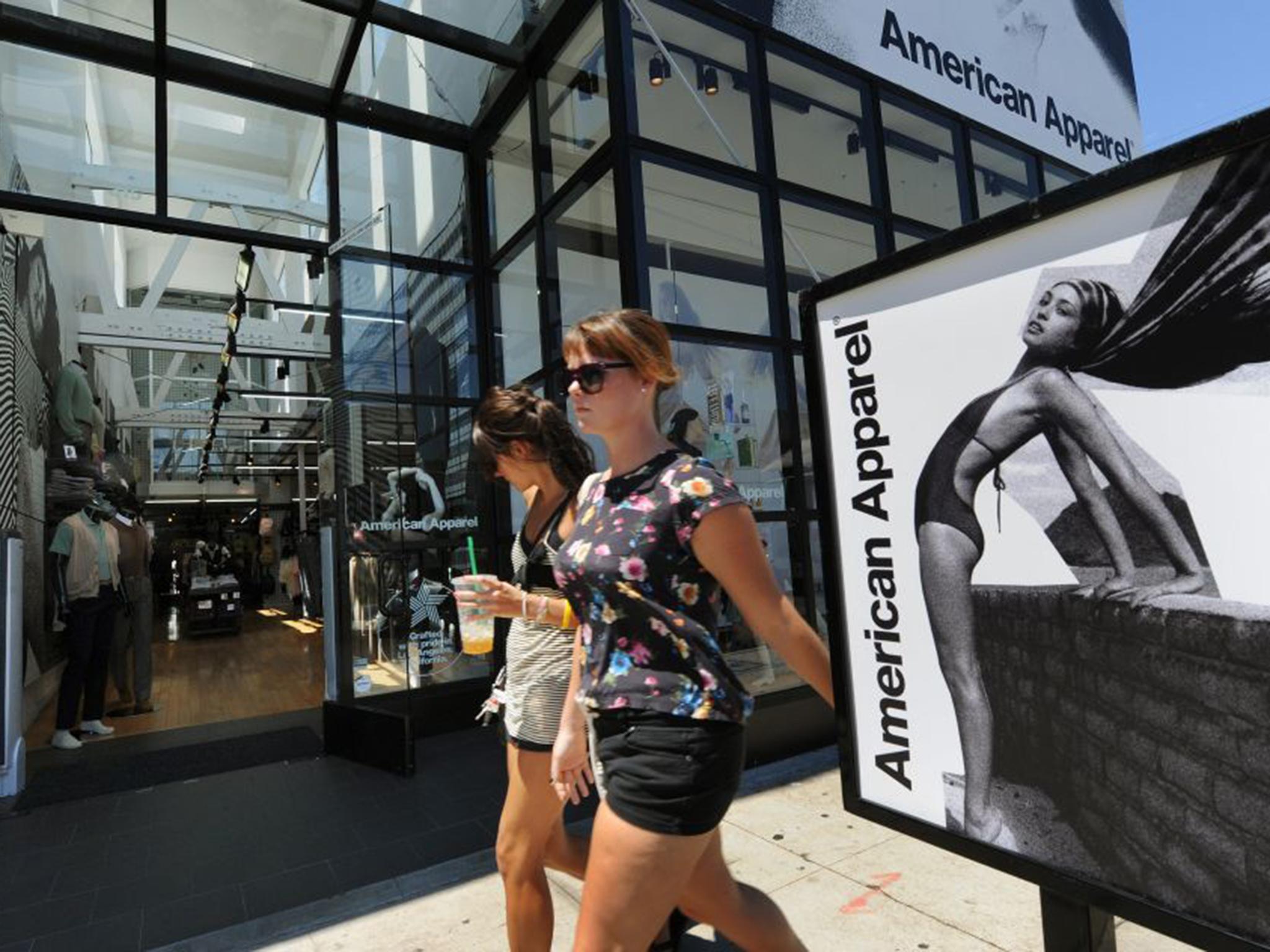 Out of fashion … American Apparel is known for its racy adverts