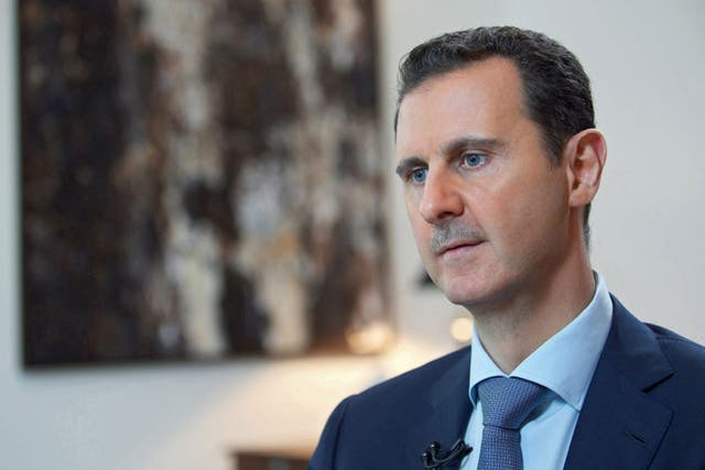 Syrian President Bashar al-Assad during an interview to the Iranian Khabar TV channel
