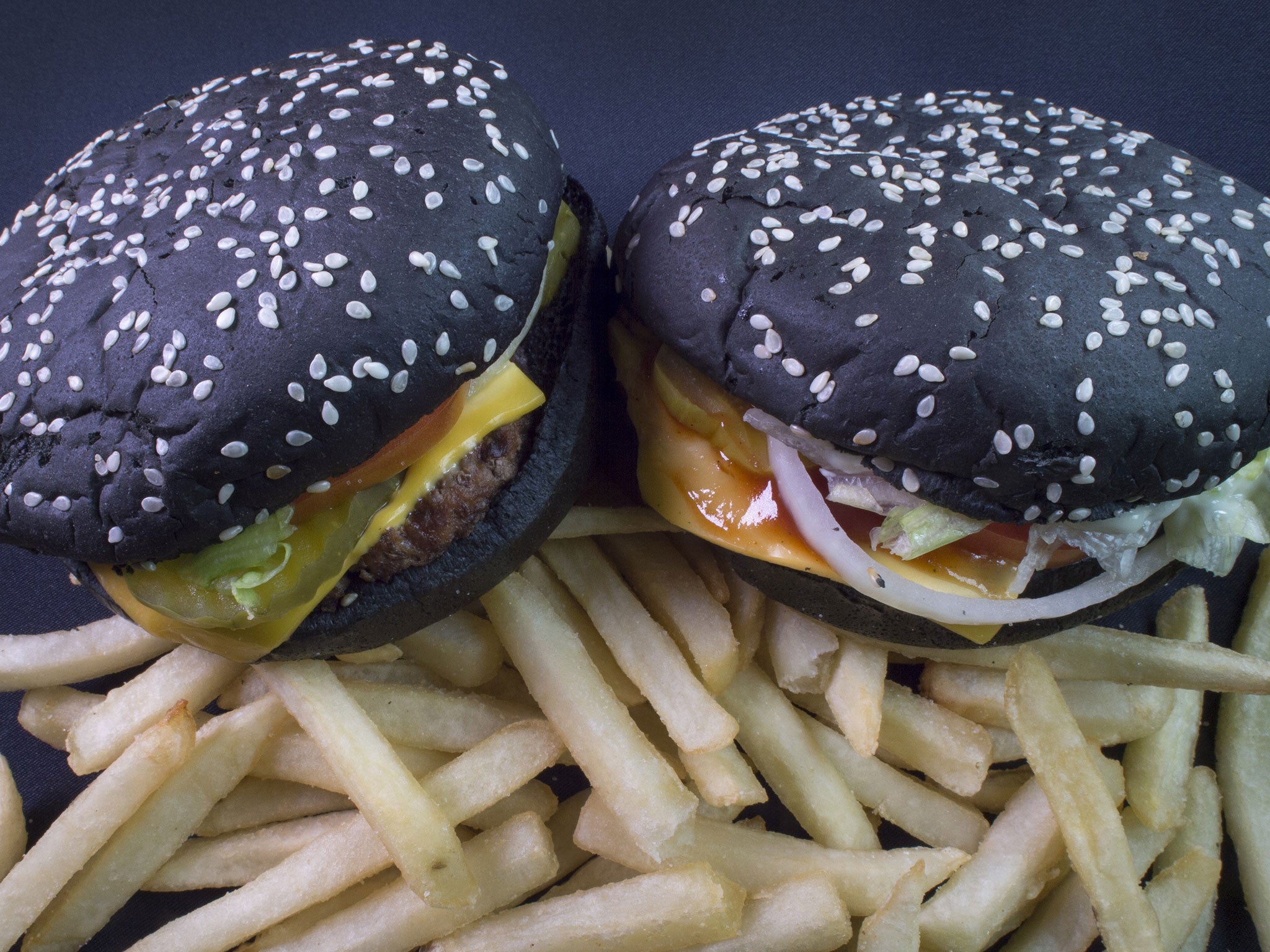 The King unveiled the black burger last week
