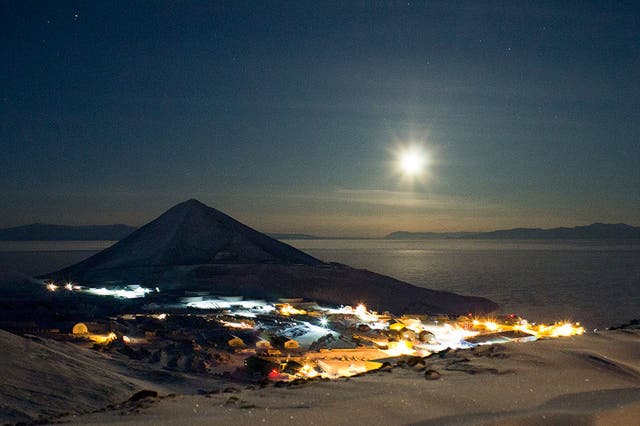The McMurdo station in Antarctica