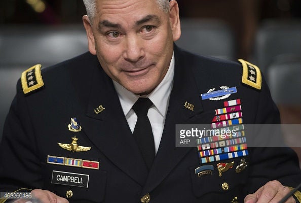 Gen John Campbell testified on Tuesday on Capitol Hill