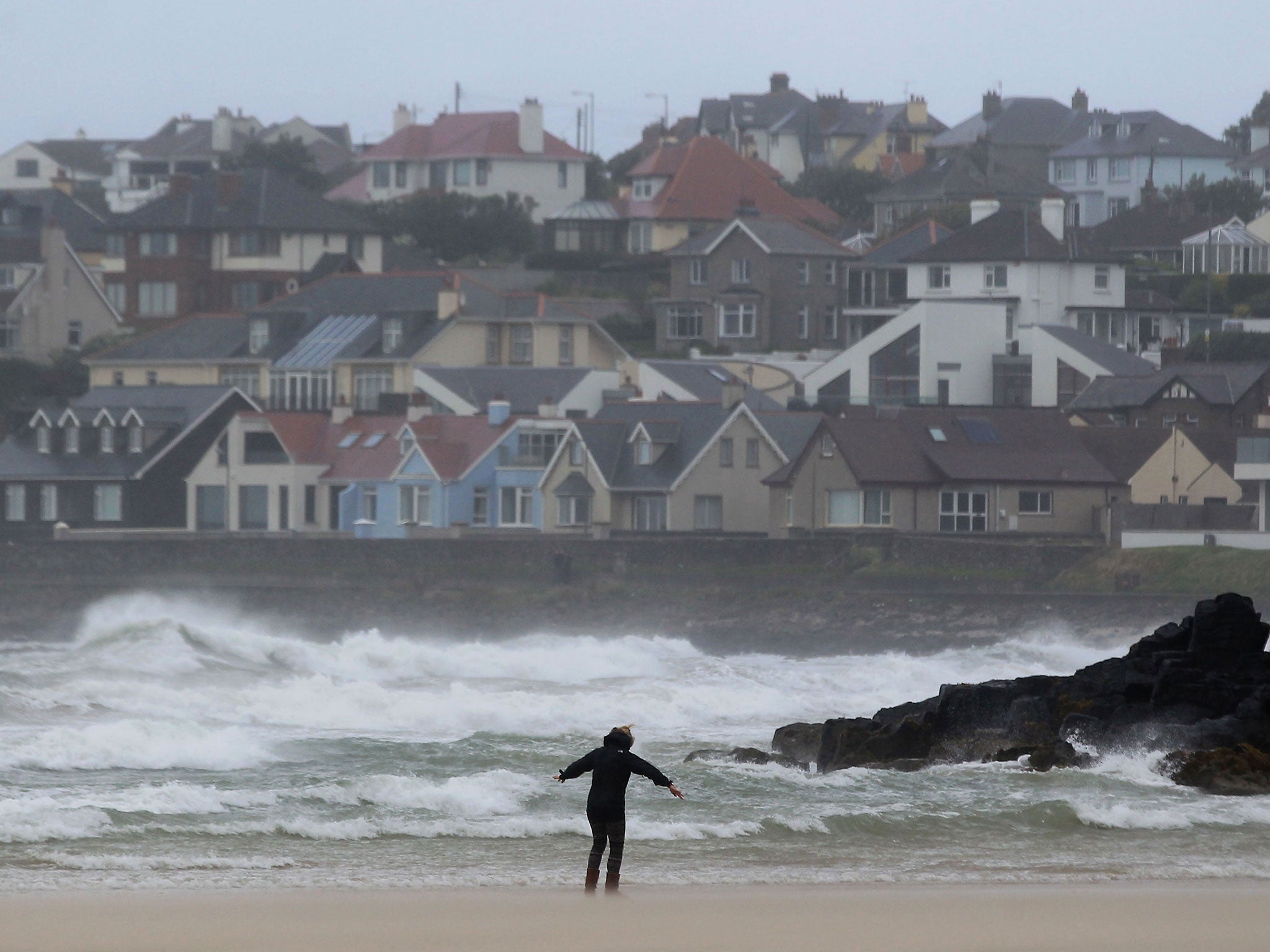 The dead whale was beached on Portstewart Strand in Northern Ireland