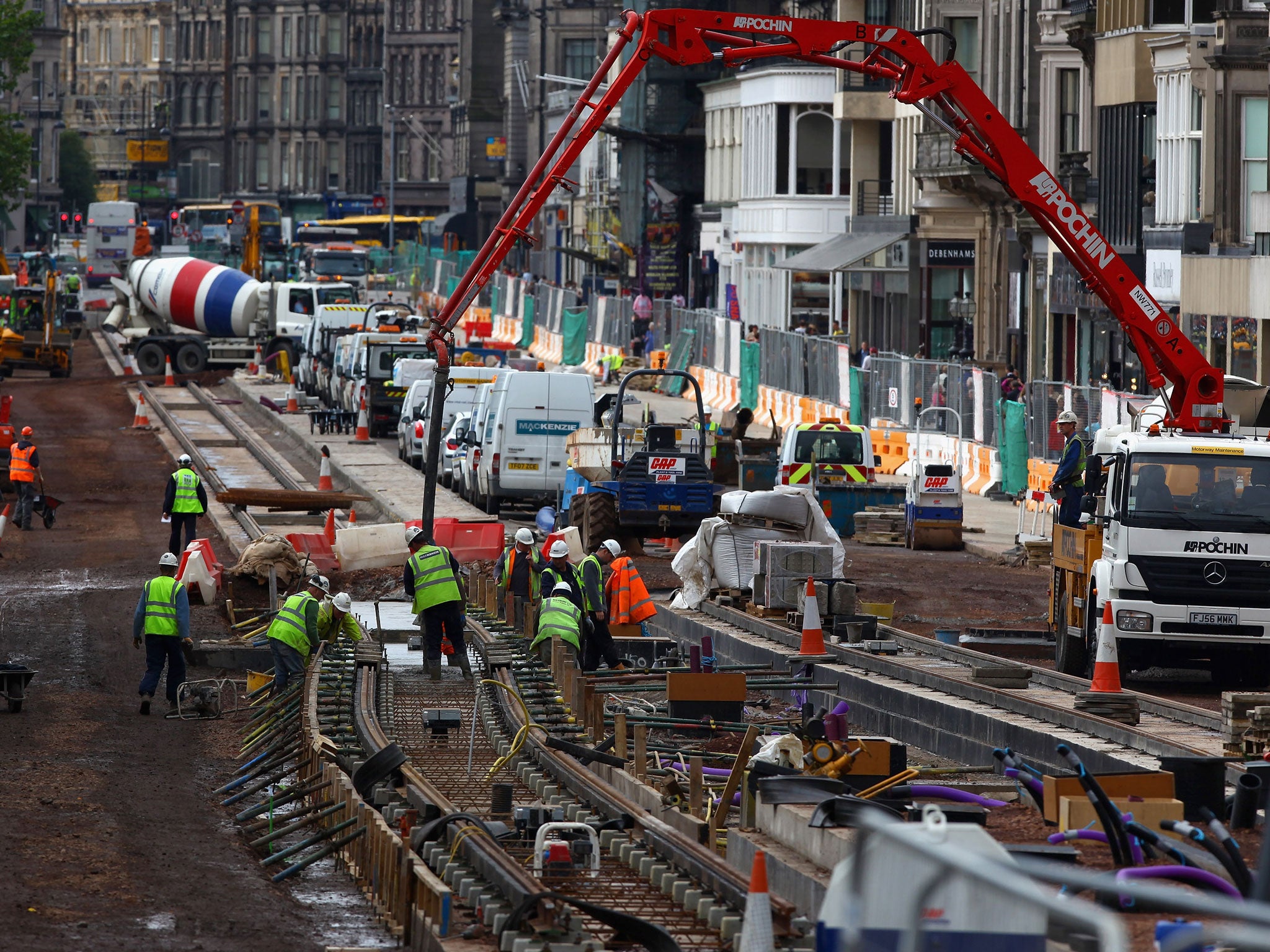Construction of the tramway caused a seemingly never ending stream of roadworks