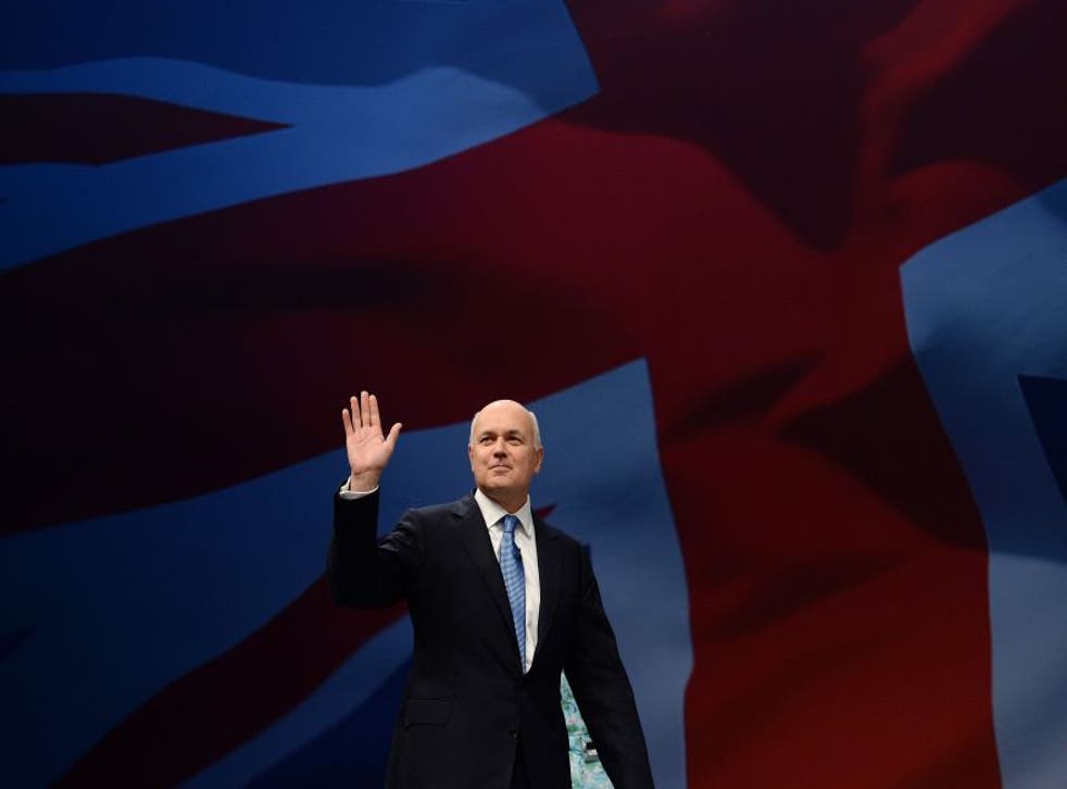 The Work and Pensions Secretary Iain Duncan Smith at Conservative party conference