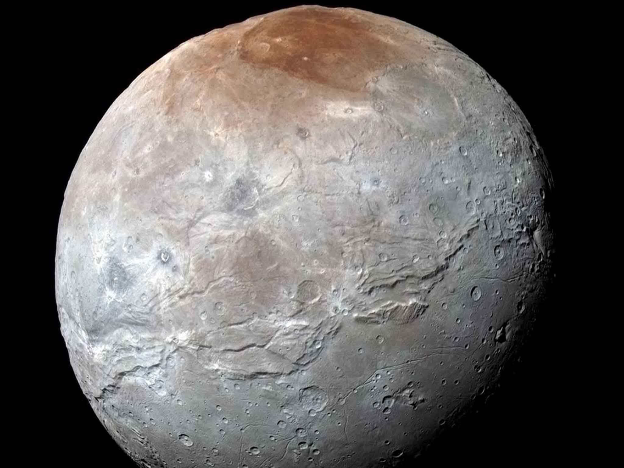 Charon has a huge fracture system, unlike anything seen on Pluto
