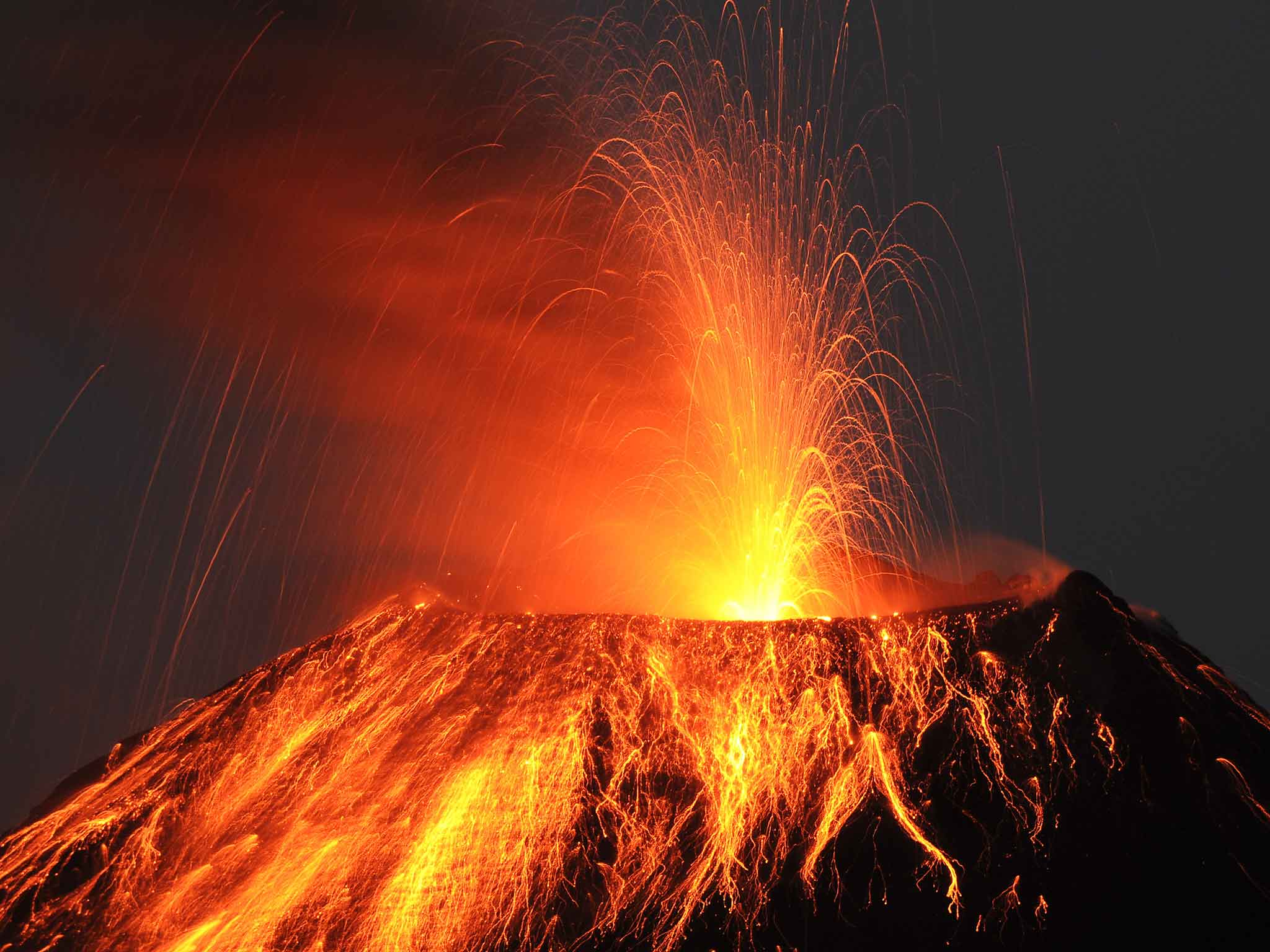 A volcanic eruption is always an awe-inspiring and terrifying sight