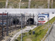 Two arrested after walking through Channel Tunnel