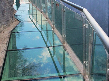 A glass bridge in China