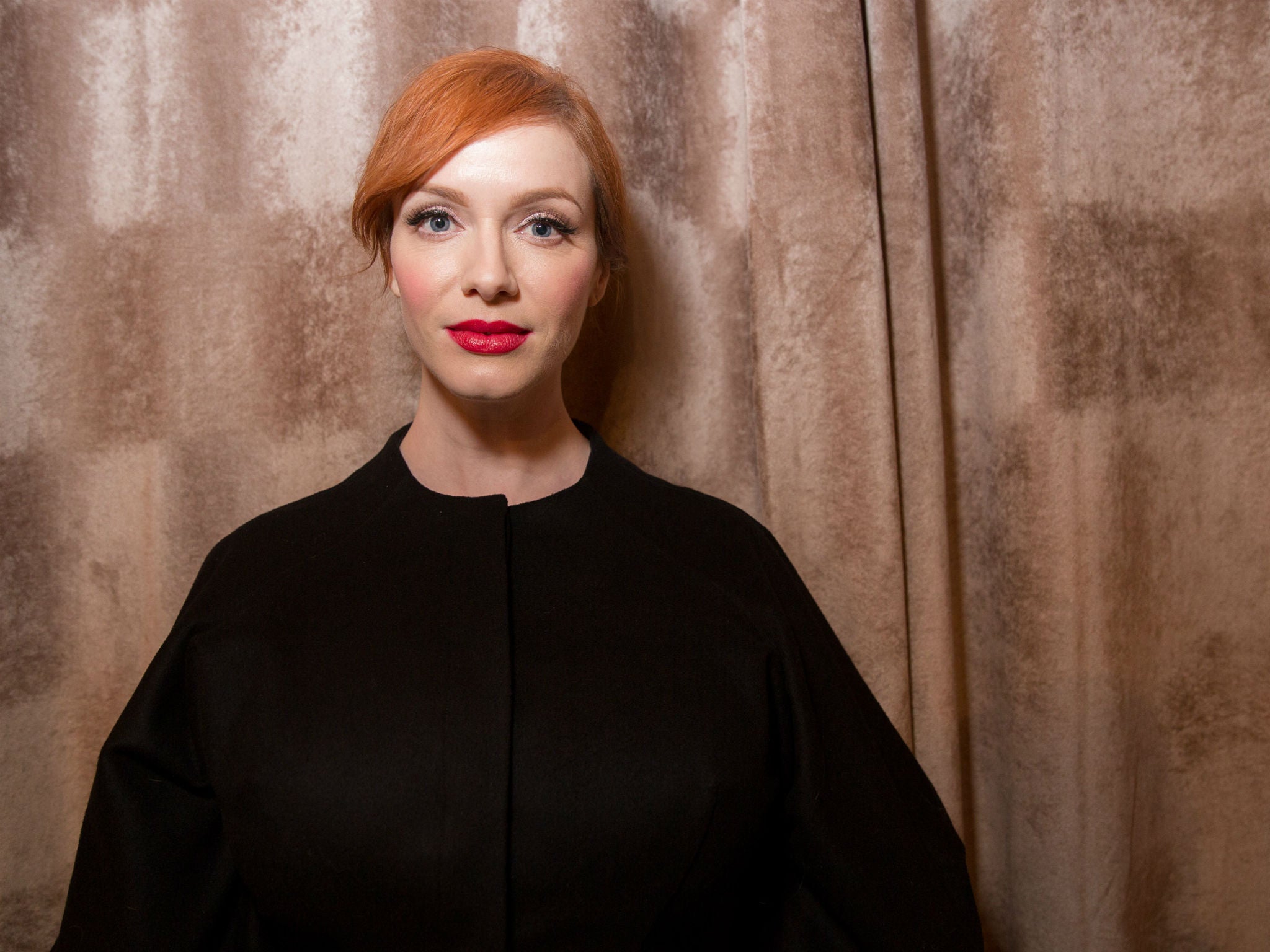 Christina Hendricks Hair Dye Advert Showing Actress Transforming