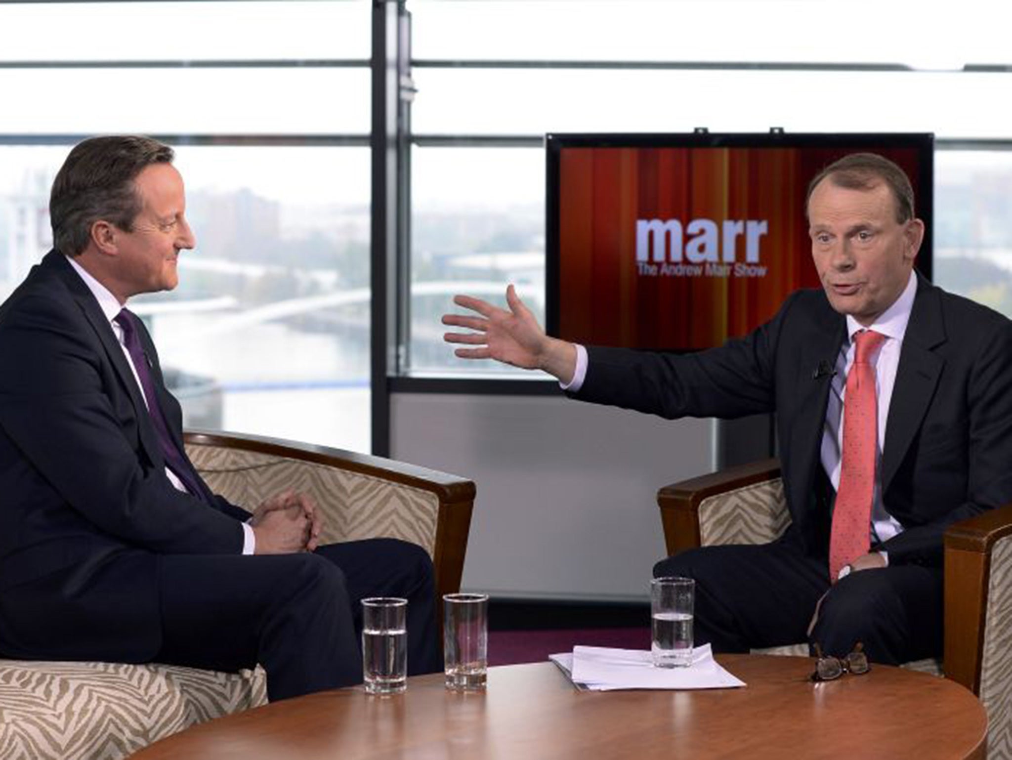 Andrew Marr interviews PM David Cameron on the Andrew Marr show on 4 October 2015