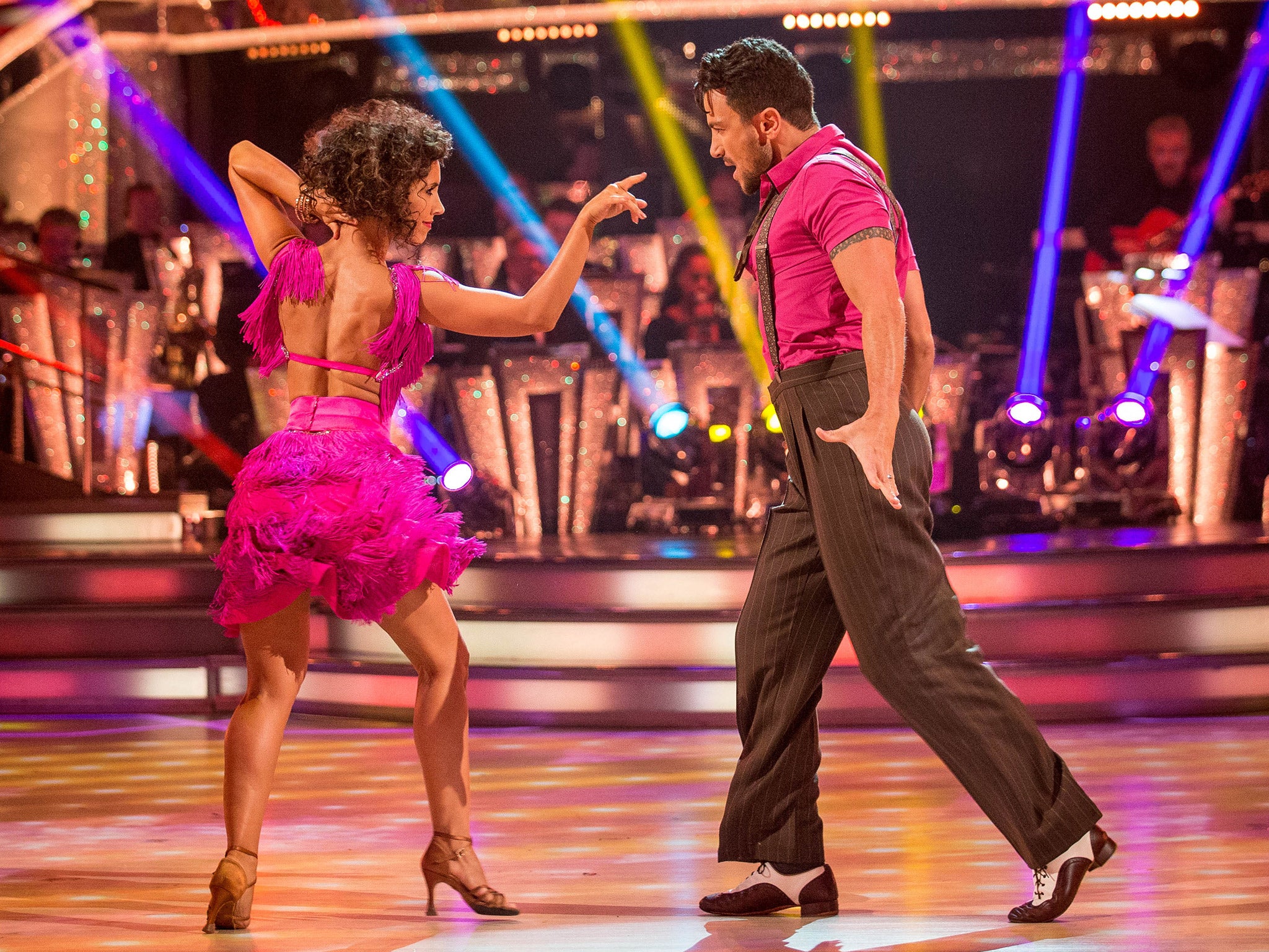 Peter Andre with his dance partner Janette Manrara during last Saturday's show