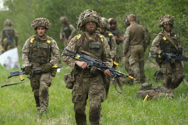 British troops have been carrying out military exercises with Nato in the Baltic states