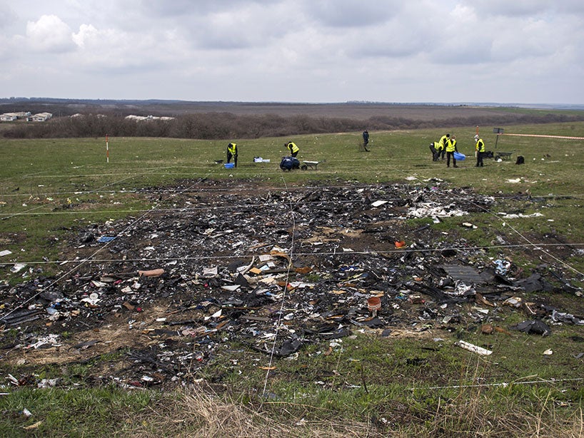 The MH17 plane crash site in Donetsk