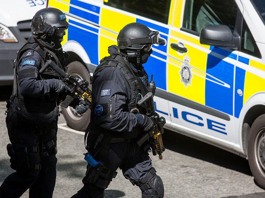 Members of the emergency services took part in counter-terrorism training exercises in London in June 2015