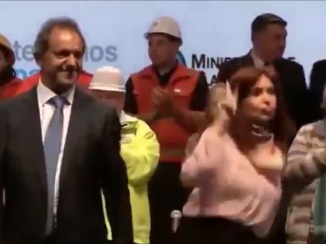 Argentinian president Cristina Fernandez de Kirchner shows off ‘dad dancing’ routine