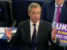 Nigel Farage calls France 'a pipsqueak' in speech to EU