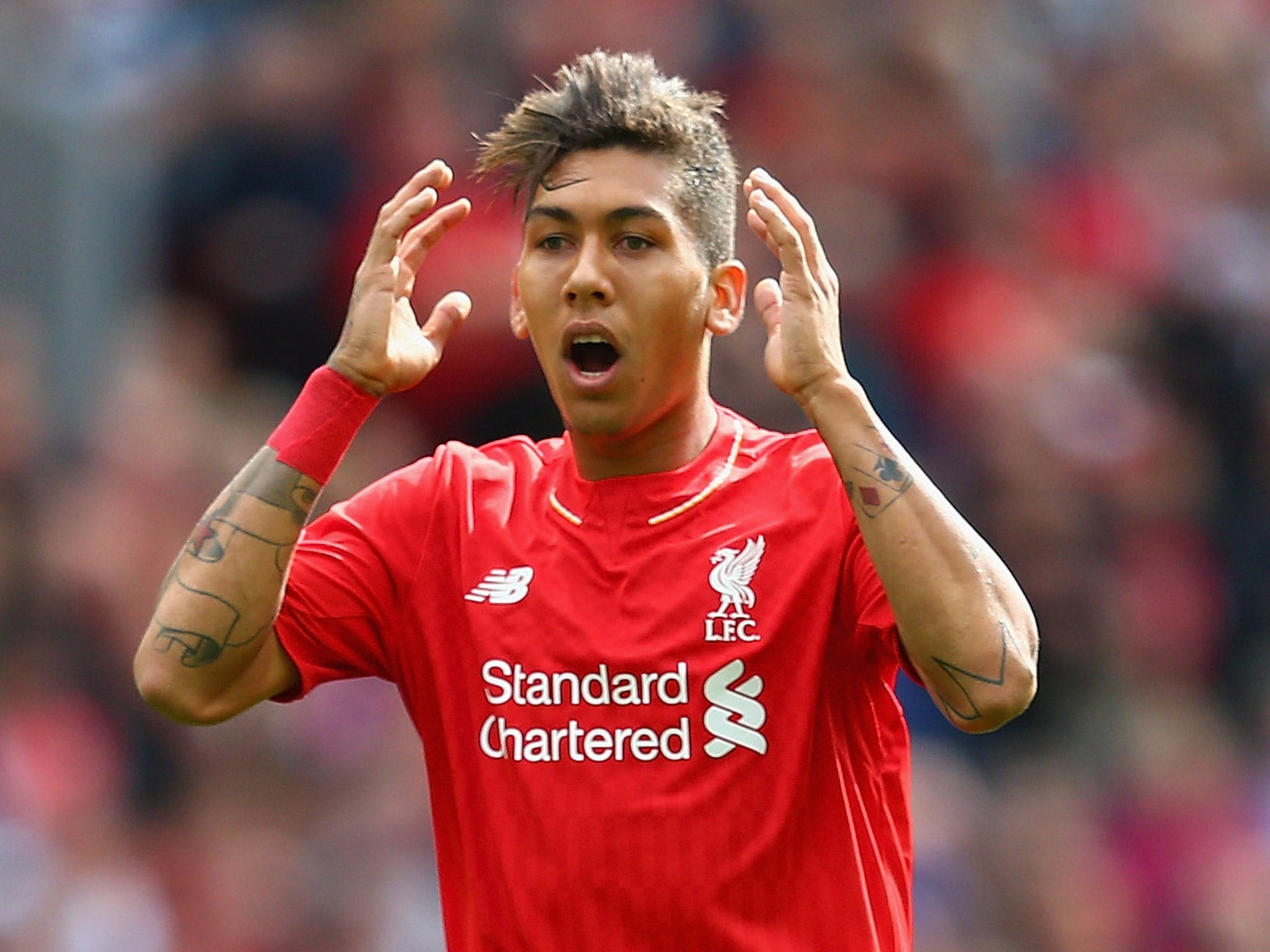 &#13;
Roberto Firmino has yet to find his feet at Anfield&#13;