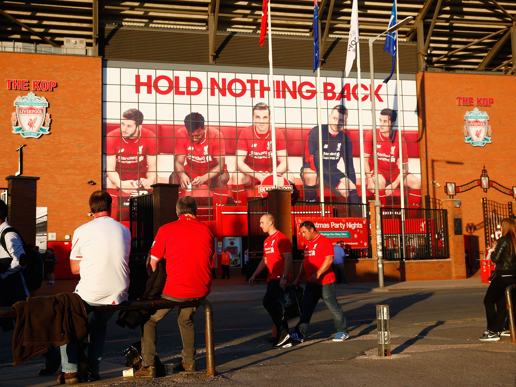 Liverpool fans outside Anfield
