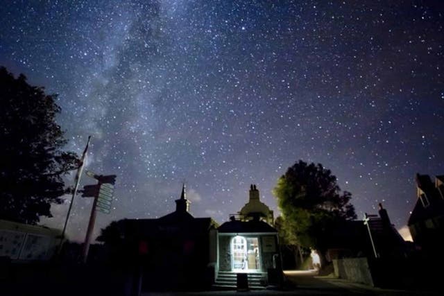 The Milky Way seen from the streets of Sark