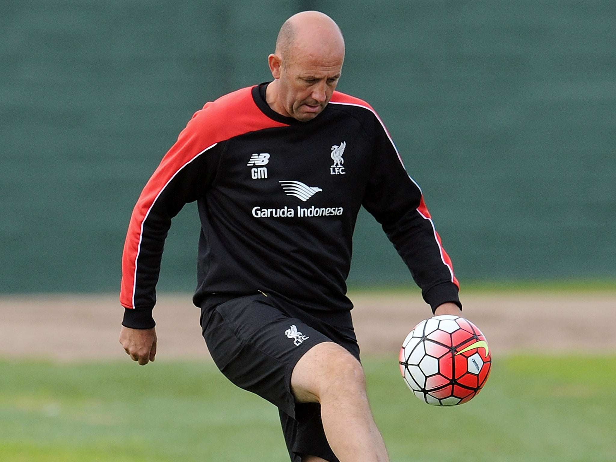 Gary McAllister pictured during Liverpool training