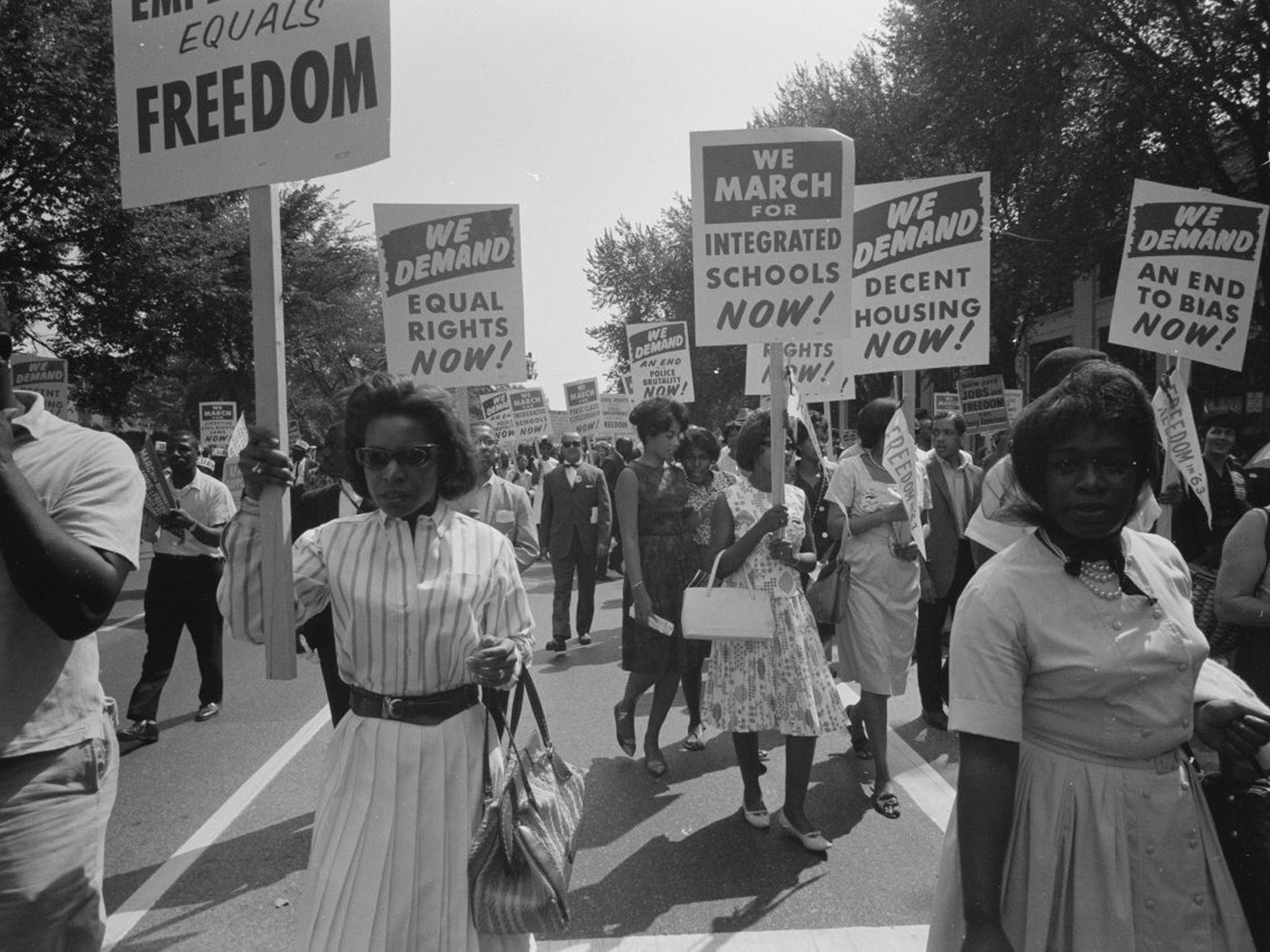 A civil rights march on Washington in 1963