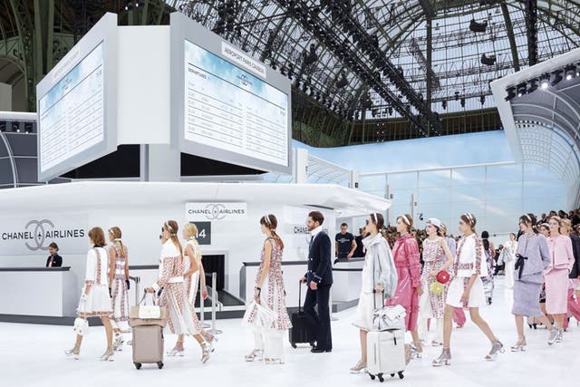 Spring into step: Chanel’s aiport terminal tourists