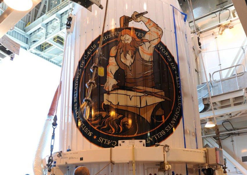 America launches NROL-55 spy satellite rocket with an amazing Viking logo The Independent The Independent pic