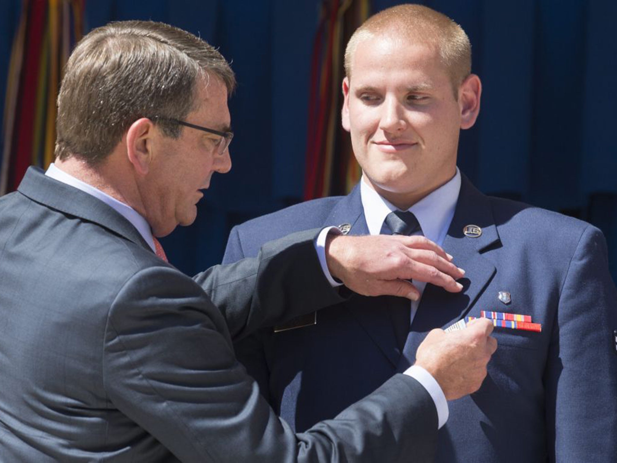 Spencer Stone was also awarded the Airman's Medal for his role in disarming the gunman