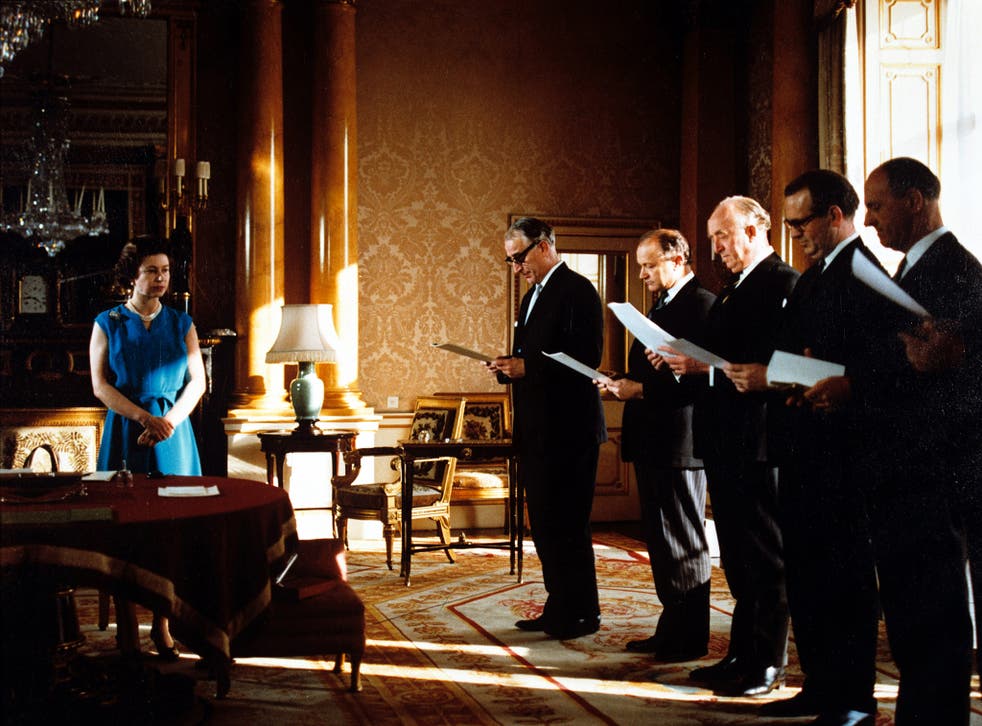 Queen Elizabeth II with her privy council in 1969