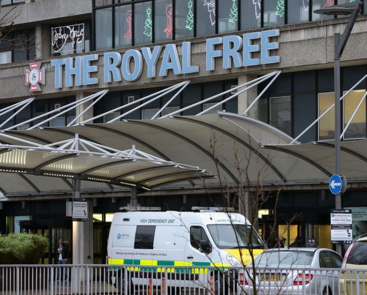 The Royal Free Hospital in London where Ms Cafferkey is being treated