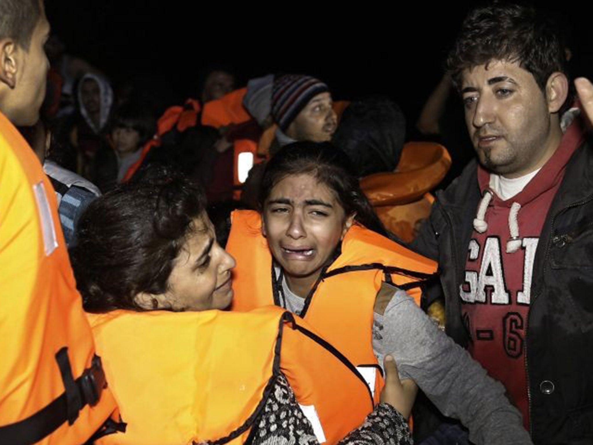 The baby boy was on an overloaded dinghy taking refugees from Turkey to Greek islands