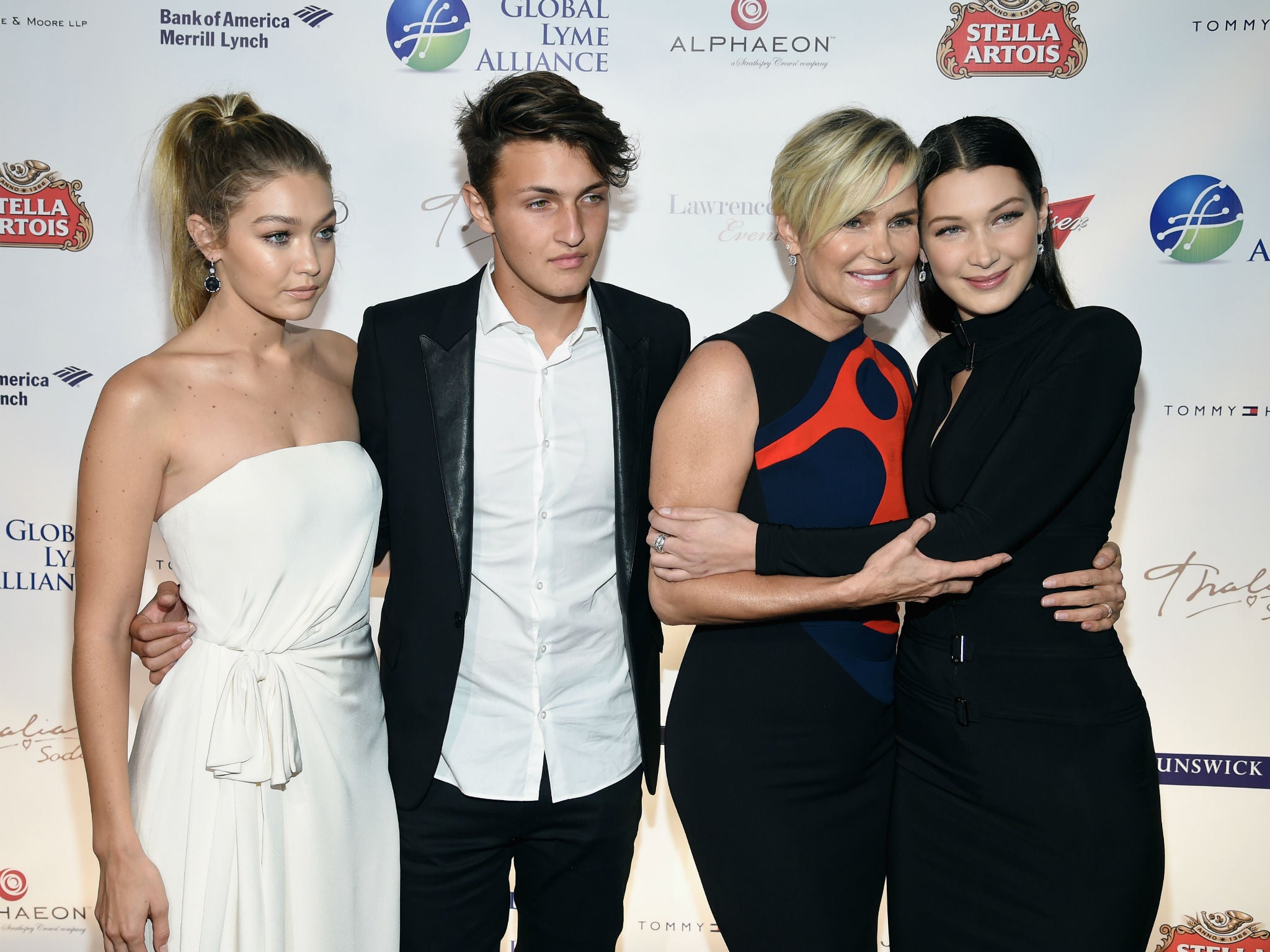 Gigi Hadid, Anwar Hadid, Yolanda Foster and Bella Hadid attended the award ceremony in New York