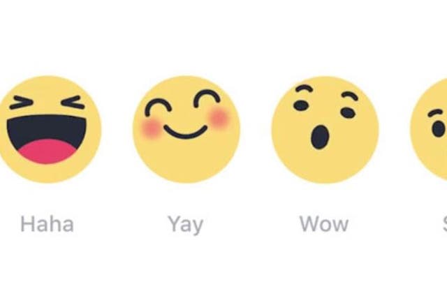 The crop of new reactions that Facebook will soon be rolling out to users' newsfeeds
