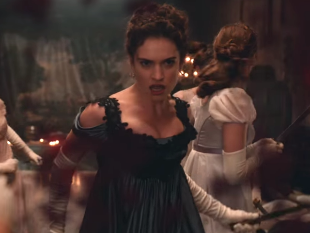 Lily James as Elizabeth Bennet in a decidedly 'different' take on Pride and Prejudice