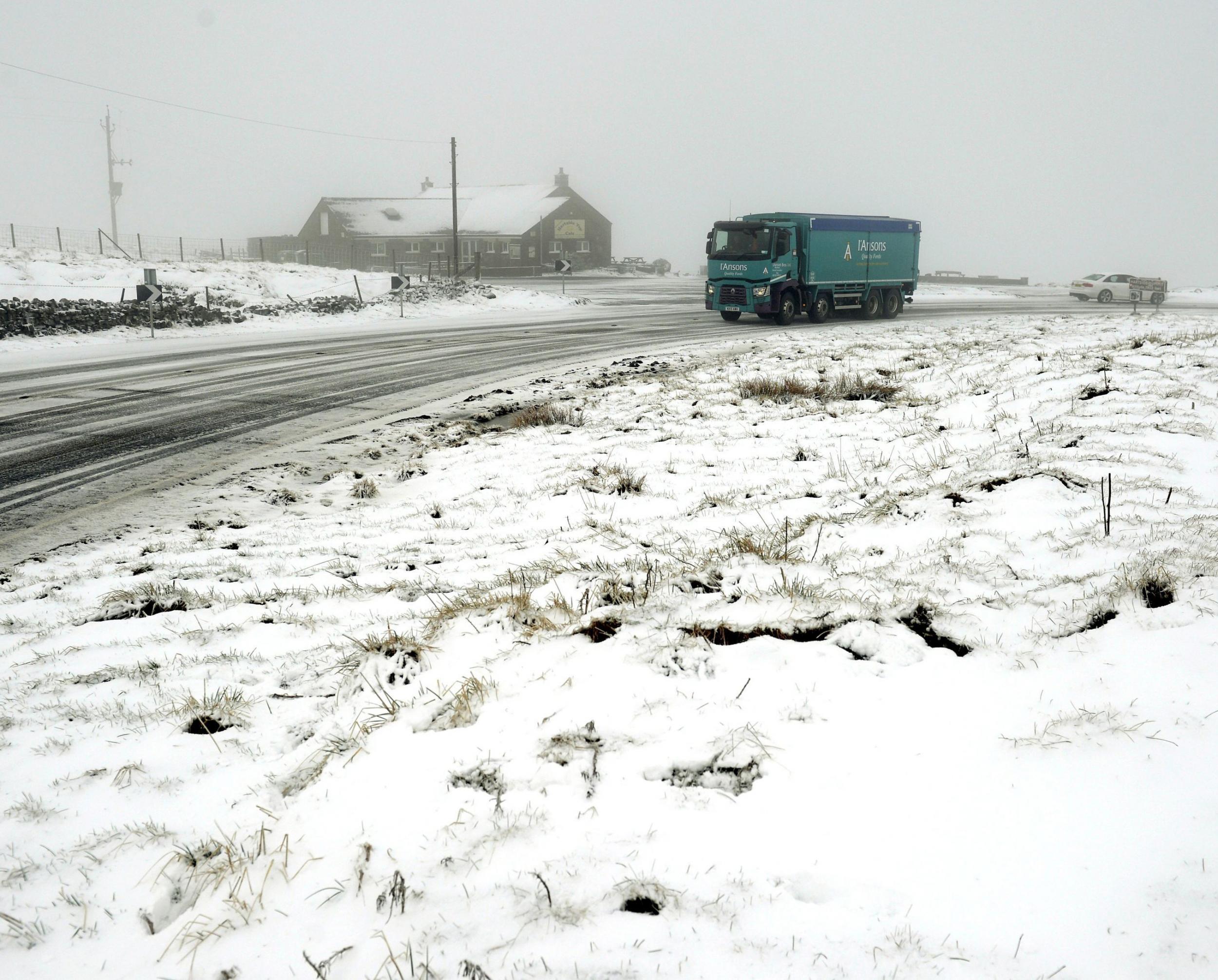 A snow storm in Cumbria earlier this year. The UK is likely to avoid scenes like this for a few more weeks yet PA